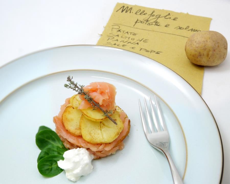 Millefoglie Di Patate Della Sila E Salmone Saporie